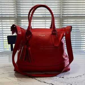 Coral Coach Tote Bag